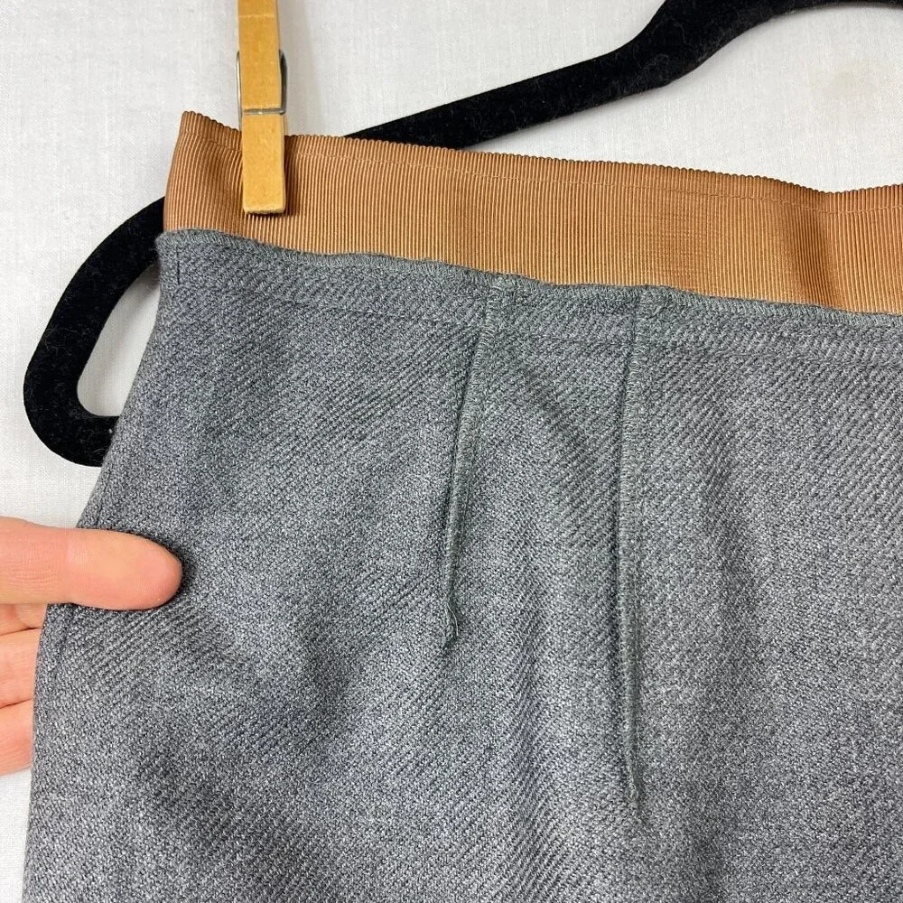 Loft Wool Blend Mini Pencil Skirt Women 8 Petite Coquette Preppy Academia Office
